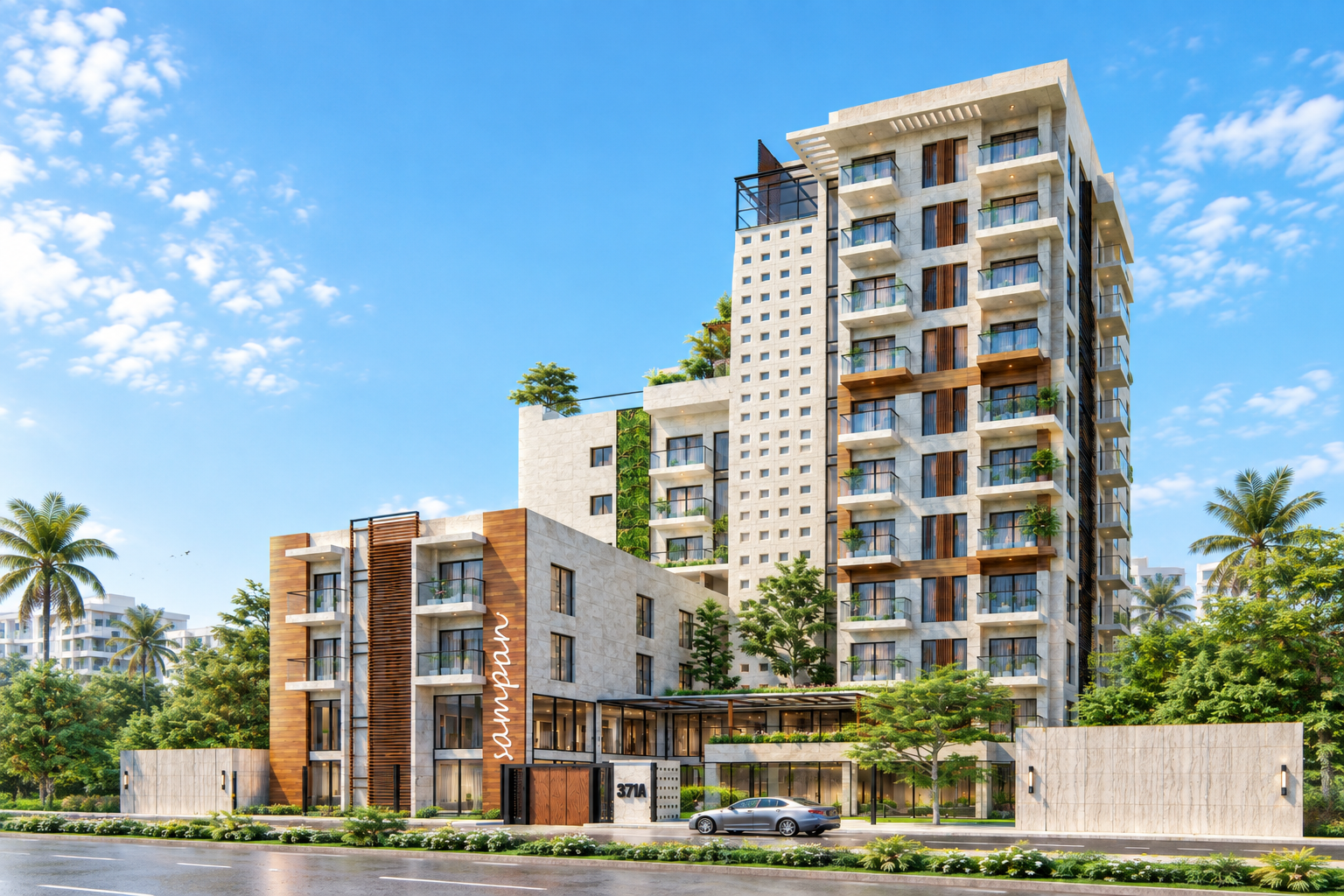Sampan Condominium G+9 Architectural Concept